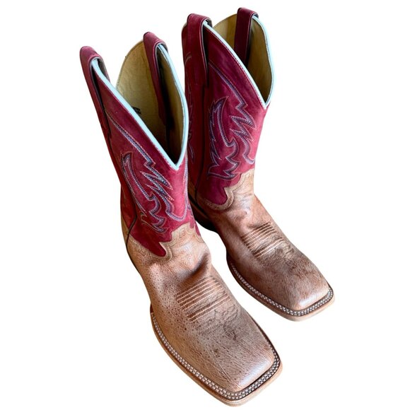 Justin Ostrich Cowboy Boots Men’s 10 D – JE811 Genuine Leather Western Exotic - Picture 2 of 10